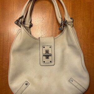 Banana Republic Leather Off White Cream Shoulder Bag Purse